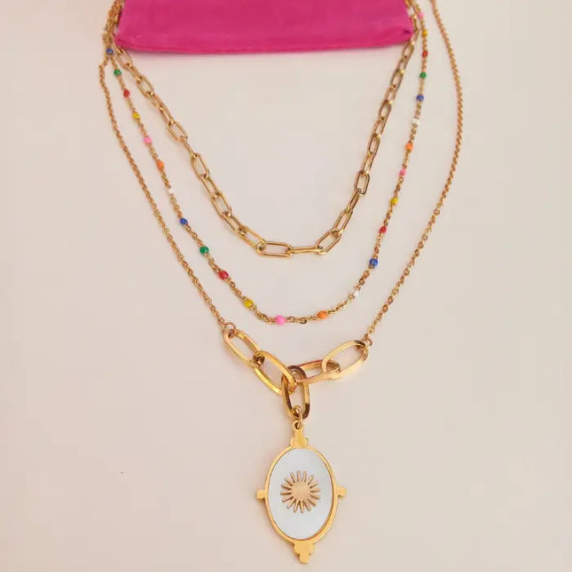 Collar TRIPLE Dorado 3 Capas