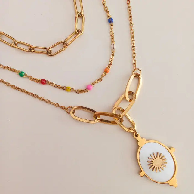 Collar TRIPLE Dorado 3 Capas